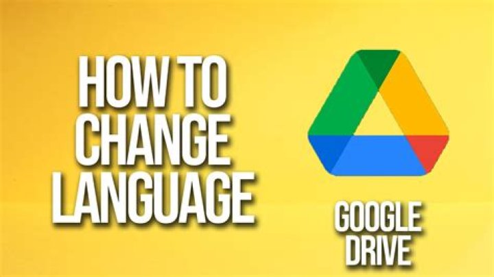 How do I change the language in Google Drive?