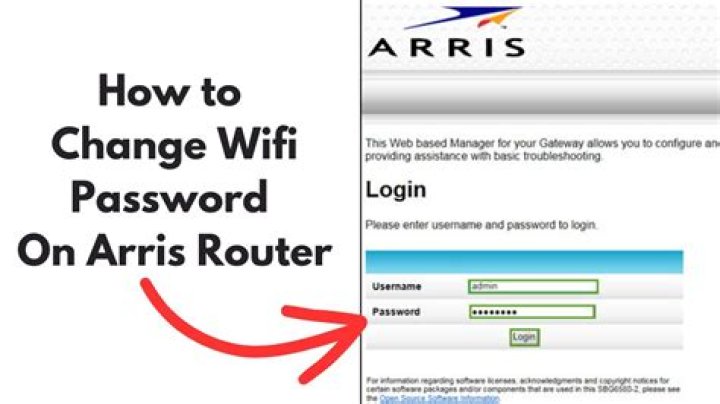 How do I change the password on my Arris router?