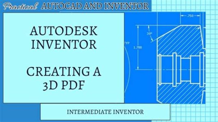How do I create a 3D PDF in Inventor?