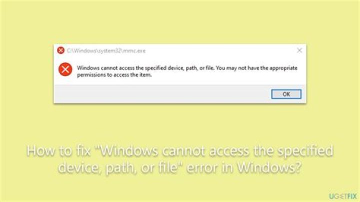 How do I fix a path access error?