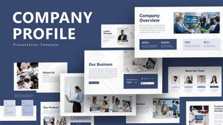 How do you create a company profile in PowerPoint?