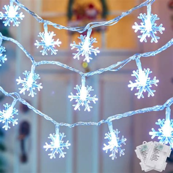 How do you hang snowflake lights?