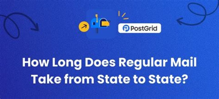 How long does mail from Illinois to California take?