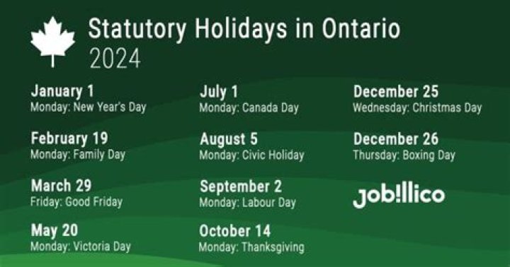Is January 1st a stat holiday in Ontario?