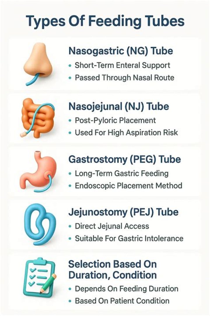 What are the different types of PEG tubes?