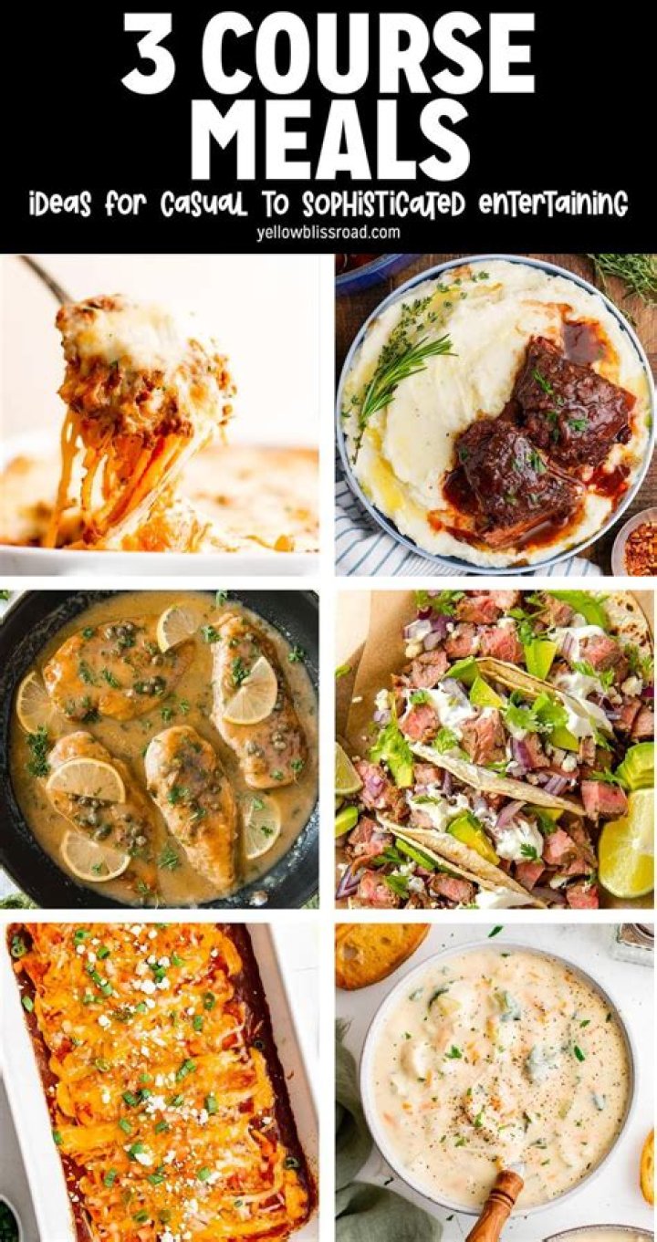 What is a good 3 course meal?