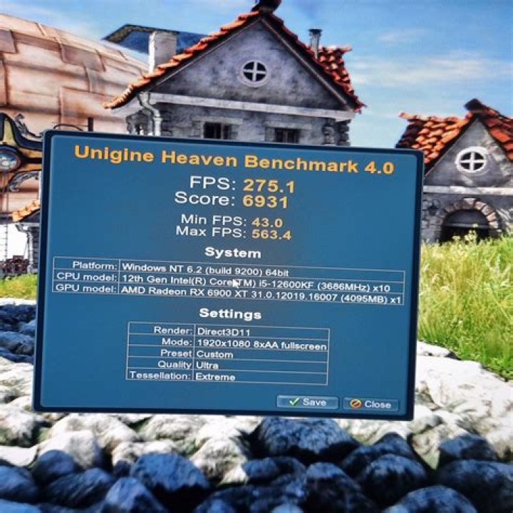 What is a good score in Unigine Heaven?