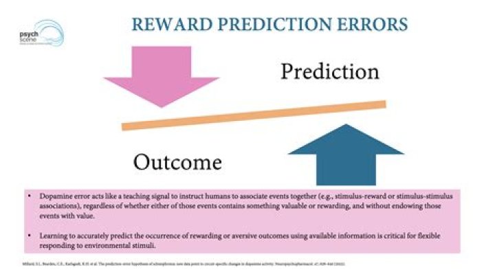 What is a reward prediction error?