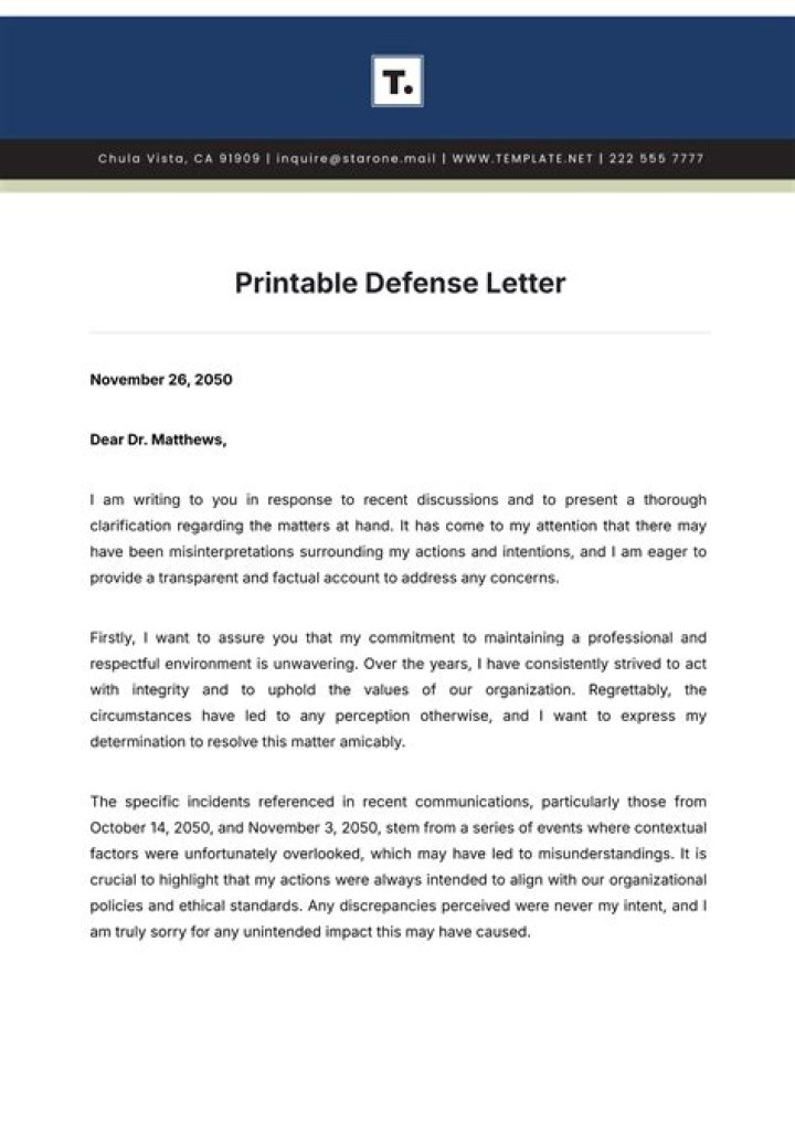 What is a tender of defense letter?