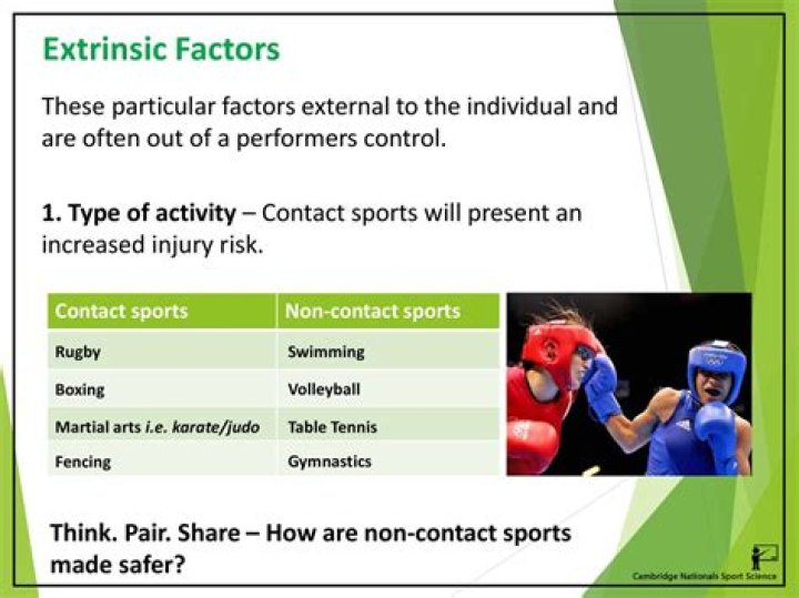 What is extrinsic factors in sport injuries?