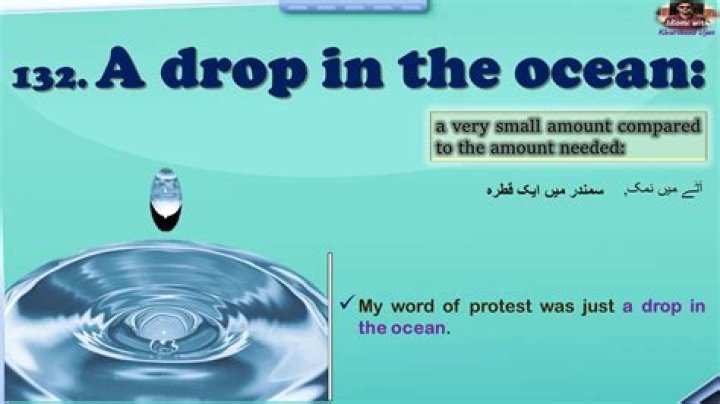 What is meaning of a drop in the ocean?