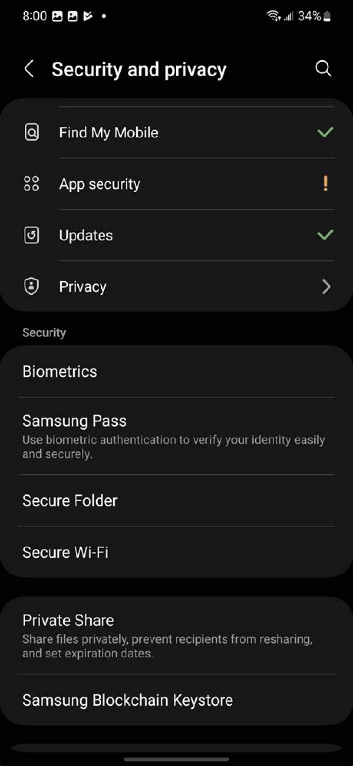 What is Samsung security app?