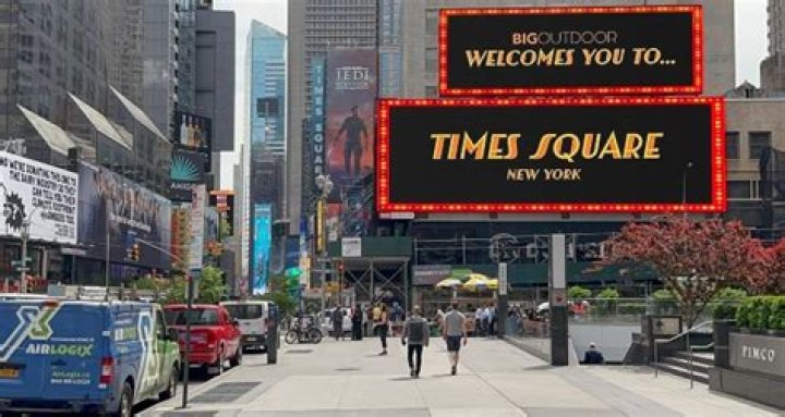 What is the big screen in Times Square called?