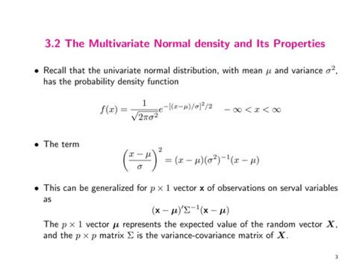What is the meaning of multivariate normal distribution?