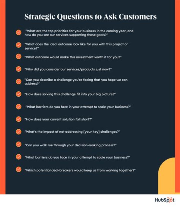 What questions should I ask my customers?