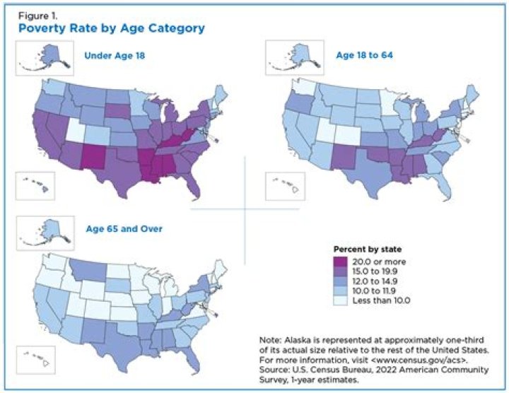 Which of the following age groups is most likely to have the lowest poverty rate in the United States?